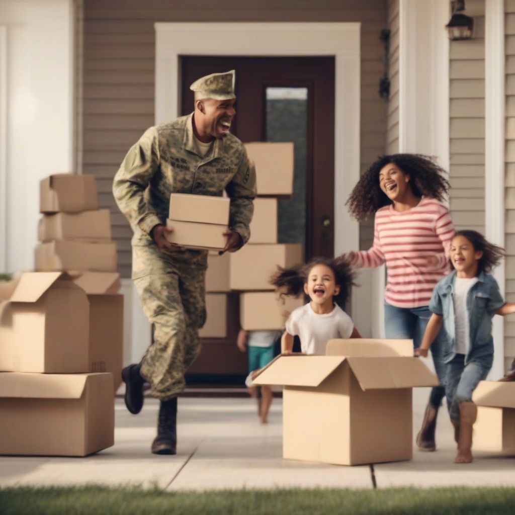 veteran family moving into new home